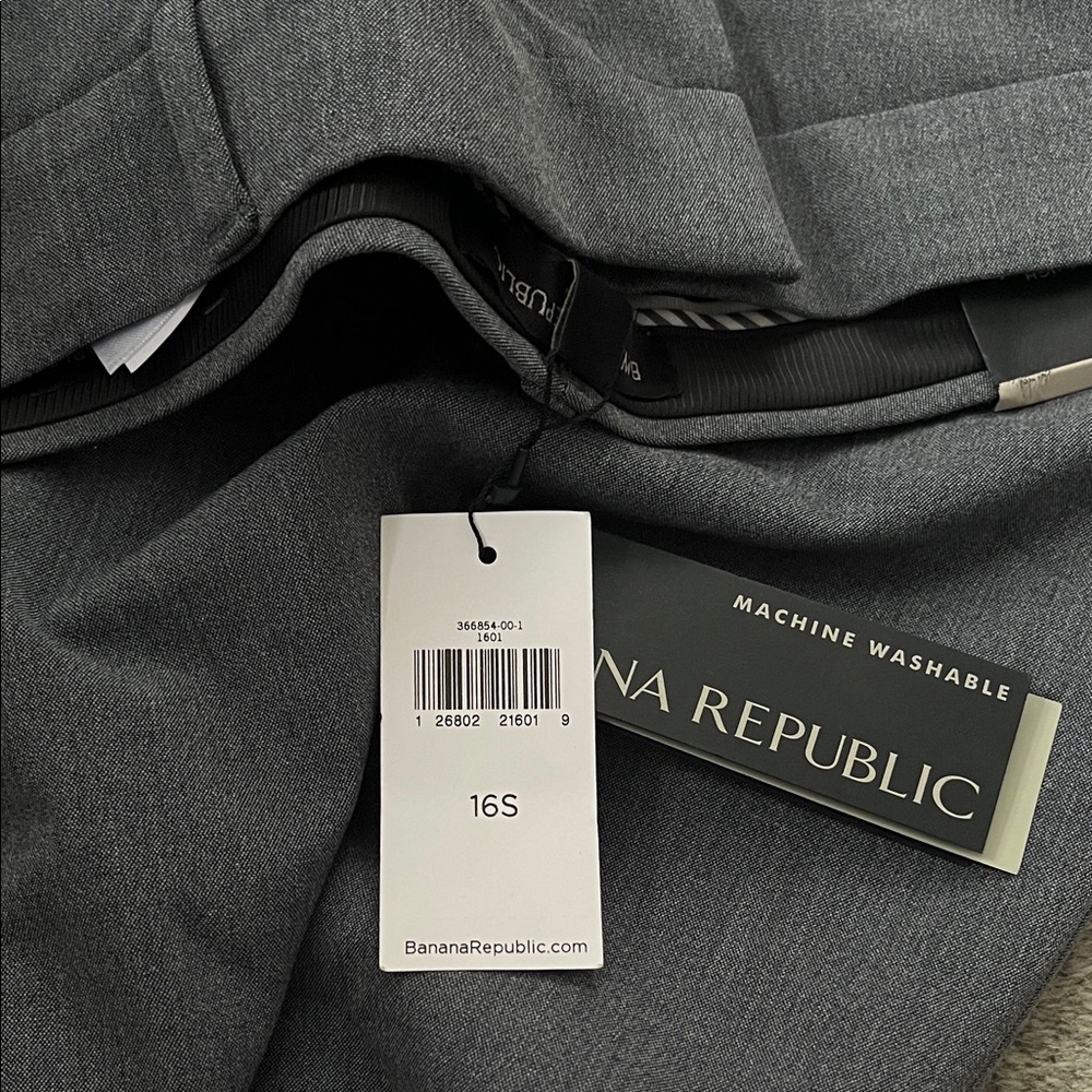 Banana Republic Gray Tailored Straight-Leg Pants - Picture 3 of 10